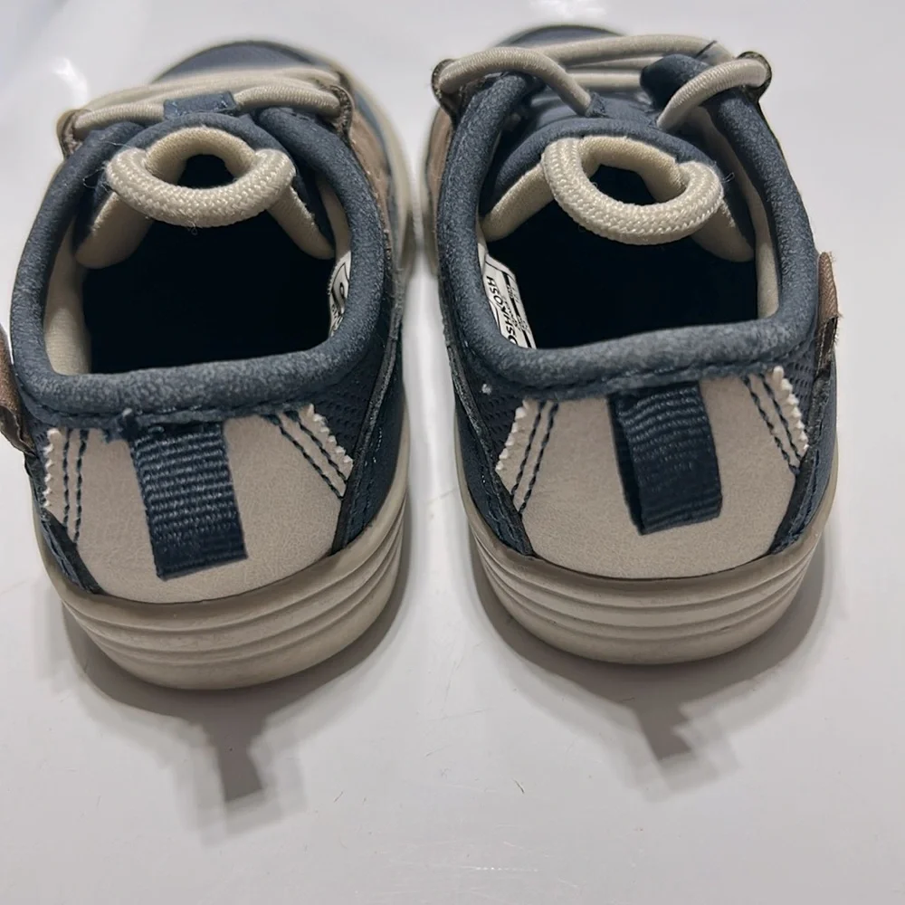 OshKosh Forketa blue/brown slip on sneakers for toddler boys size 5M